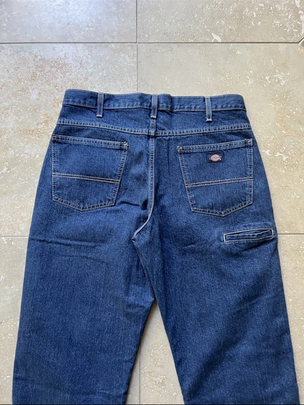 Dickies Mens Denim Double Knee Carpenter Workwear Pants Size 34 - Picture 4 of 5
